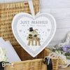 Personalised Boofle Wedding 22cm Large Wooden Heart Decoration