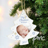 Personalised Blue My 1st Christmas Tree Photo Frame Decoration