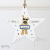 Personalised Boofle Stars Wooden Star Decoration