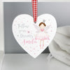 Personalised Fairy Princess Wooden Heart Decoration