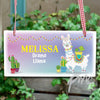 Personalised Llama Wooden Sign