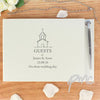 Personalised Hardback Guest Book & Pen Church Design