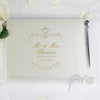 Personalised Gold Ornate Swirl Guest Book & Pen