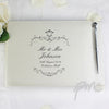 Personalised Ornate Swirl Guest Book & Pen