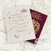 Personalised Twinkle Twinkle Cream Passport Holder
