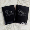 Personalised Mr & Mrs Black Passport Holders
