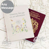 Personalised Country Diary Wild Flowers Cream Passport Holder