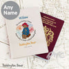 Personalised Paddington Bear Cream Passport Holder