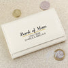 Personalised Classic Cream Leather Purse