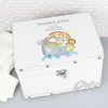 Personalised Noah's Ark White Leatherette Keepsake Box