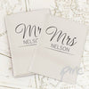 Personalised Classic Mr & Mrs Cream Passport Holders